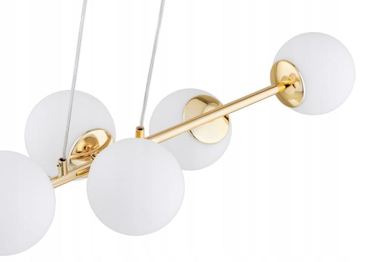 Lampa-Wiszaca-Sufitowa-Zyrandol-Biale-Kule-LED-E27-Złota.jpg