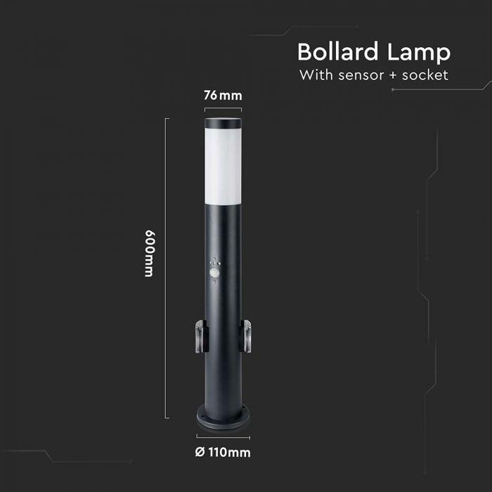 Lampa-ogrodowa-stojąca-60cm-2-gniazda-230V-czujnik-ruchu-zmierzchu-Inox-Czarna-IP44-2.jpg