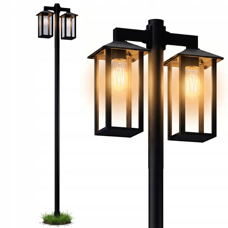 Lampa-Ogrodowa-Parkowa-slup-220cm-stojaca-zewnetrzna-lampion-2x-E27-Czarna-IP44.jpg
