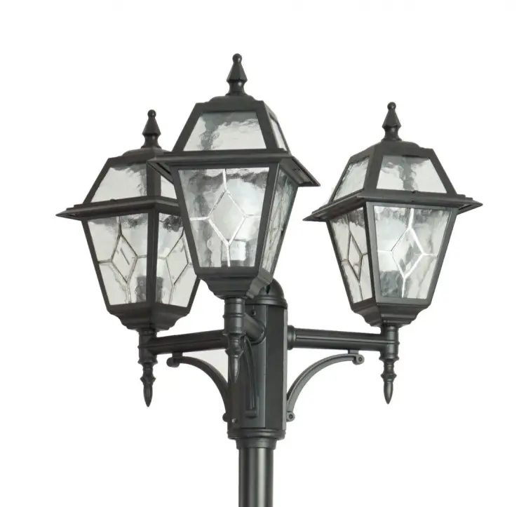 Latarnia-lampa-parkowa-Retro-Witraz-2,85m-zarowka-E27-Czarna-IP43-1.jpg