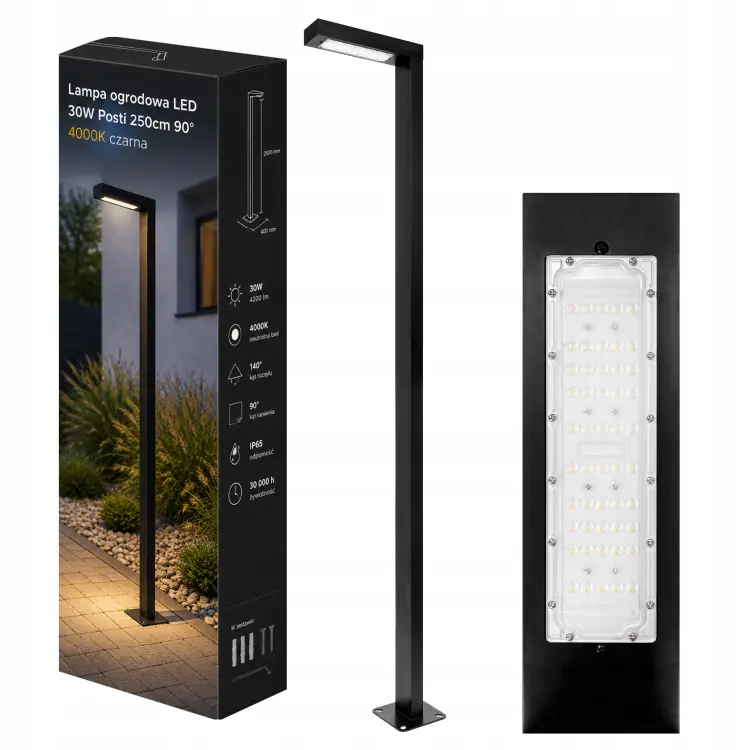 Lampa-Ogrodowa-stojaca-slupek-Slup-Latarnia-zewnentrzna-250cm-90-stopni-LED-30W-4000K-IP54-Czarna.jpg